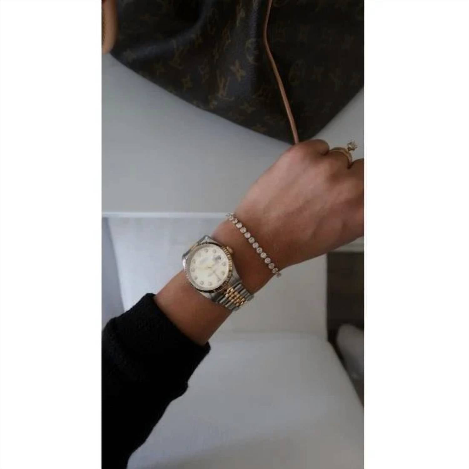 Chansuttpearls - Women's Chloe's Rhinestone Tennis Bracelet