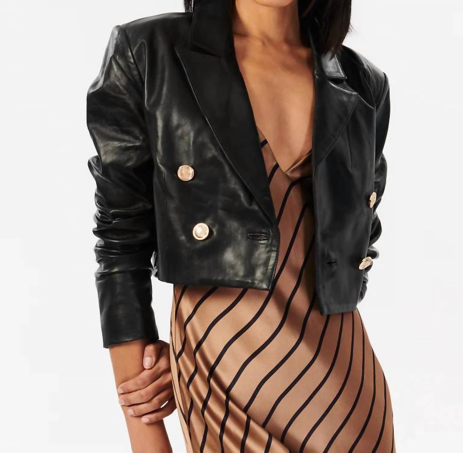 Cami Nyc - Boa Leather Cropped Jacket
