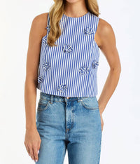 Drew - Avana Stripe 3d Floral Top