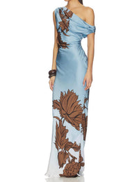 Rococo Sand - One Shoulder Maxi Dress