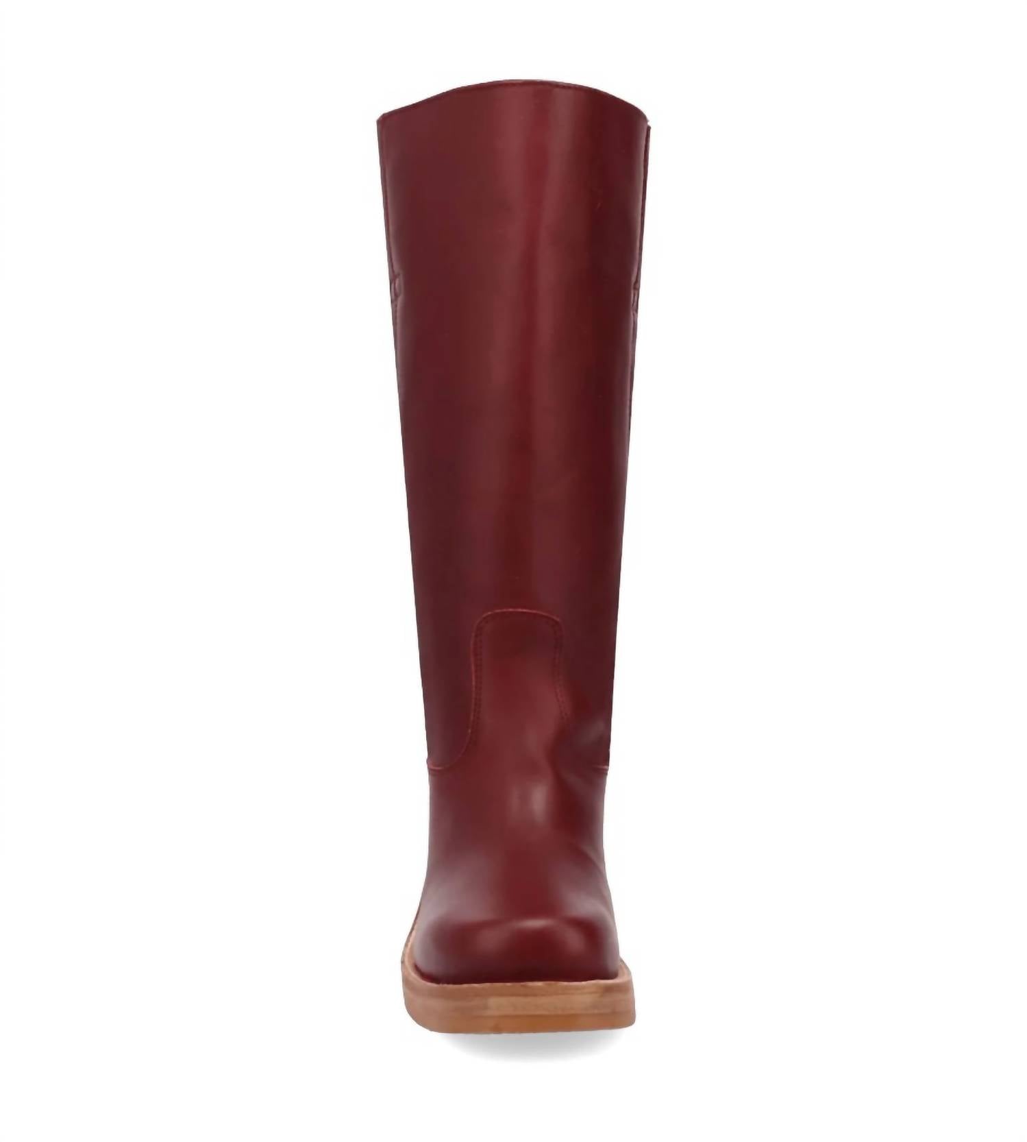 DAN POST. Women's Vagabond Leather Boot in merlot - women's shoe - view 4