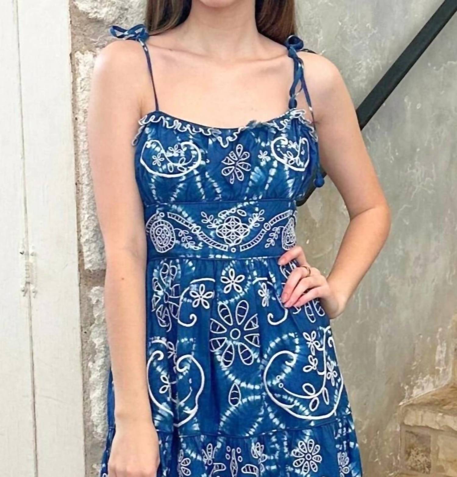 Sea - Liat Embroidered Sleeveless A-line Midi Dress