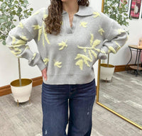 Mystree - Aria Floral Collared Sweater