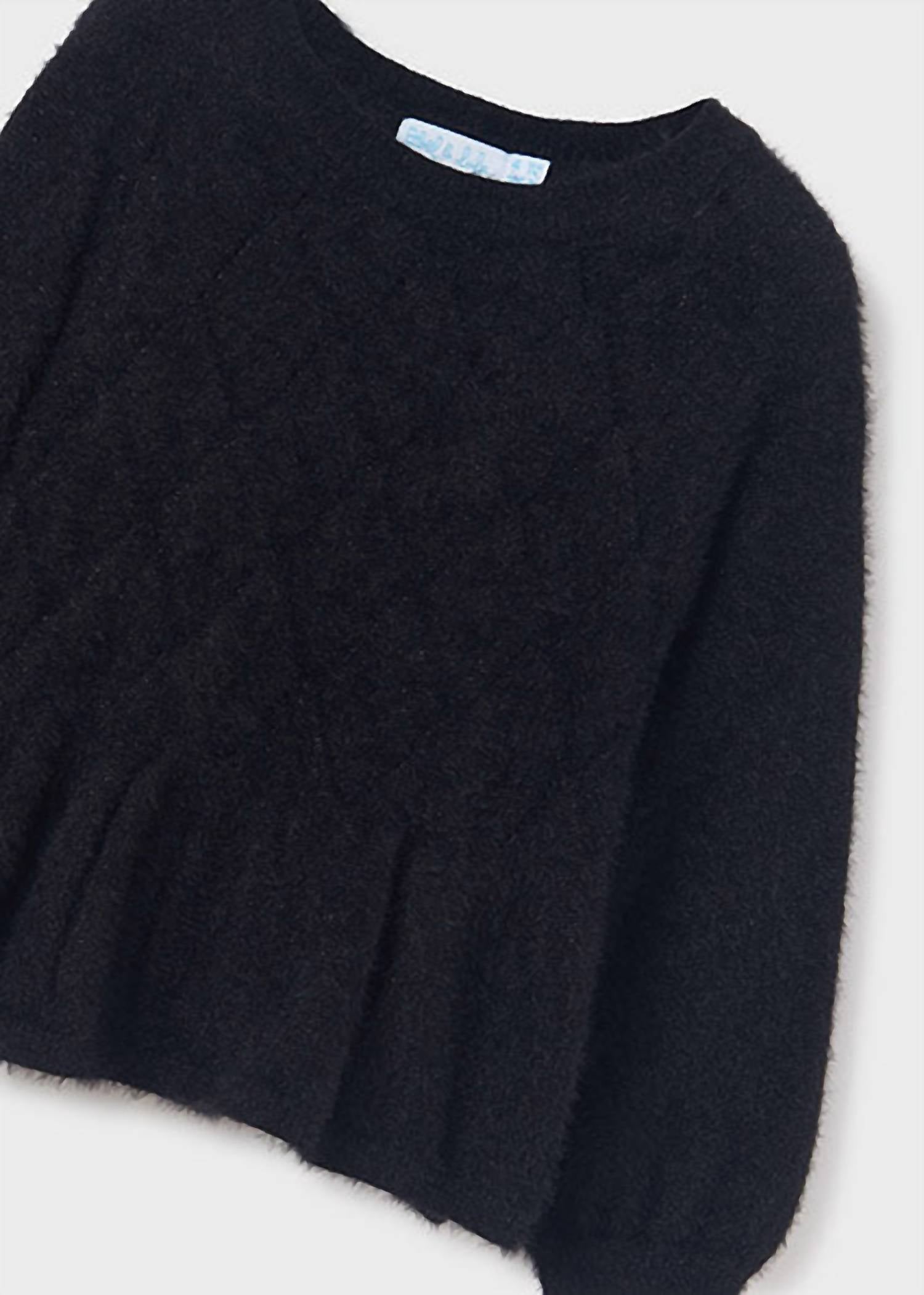 Abel & Lula - Shiny Openwork Faux Fur Sweater