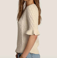 Dylan - Ruffle Sleeve Crew Top