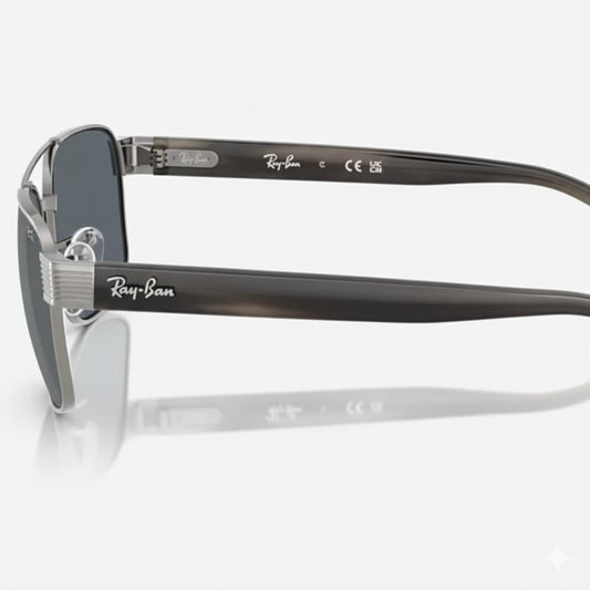 Ray Ban - Men's New Polished Gunmetal Frame Sunglasses