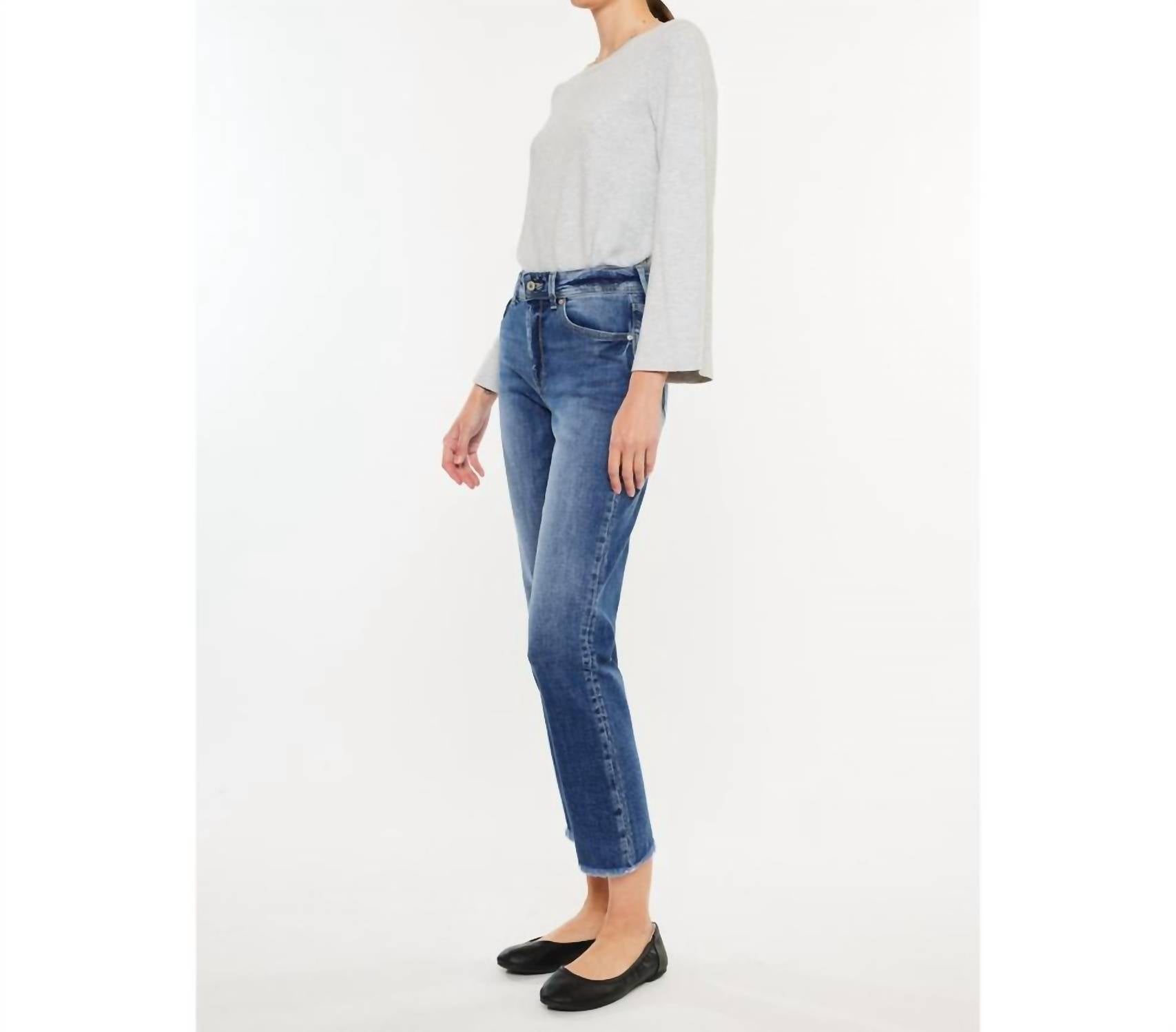 Kancan - High Rise Slim Straight Jean