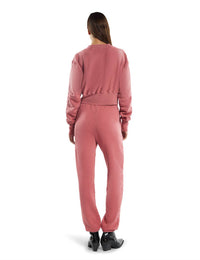 LES TIEN Diana Crop Cardigan in washed flamingo - women's cardigan - alternate view