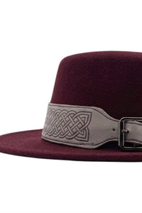 Nf - Women's Woolen Belted Fedora Hat