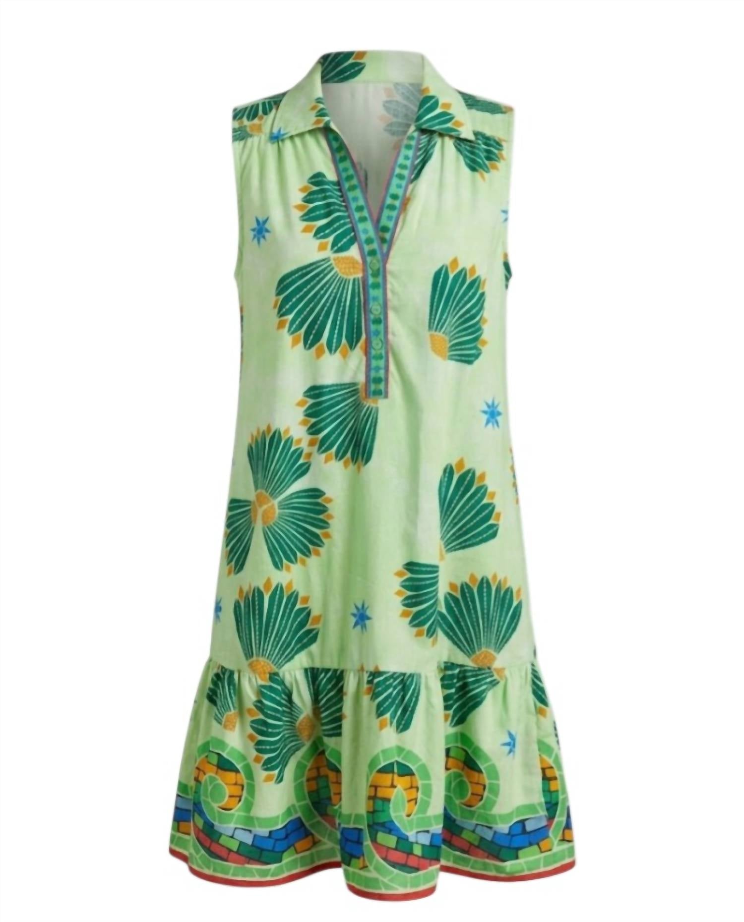 Maude Vivante - Luna Palm Breeze Poplin Dress