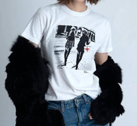 CPress Studio Tis The Season Mushie Tee in worn white - women's t-shirt - detail view