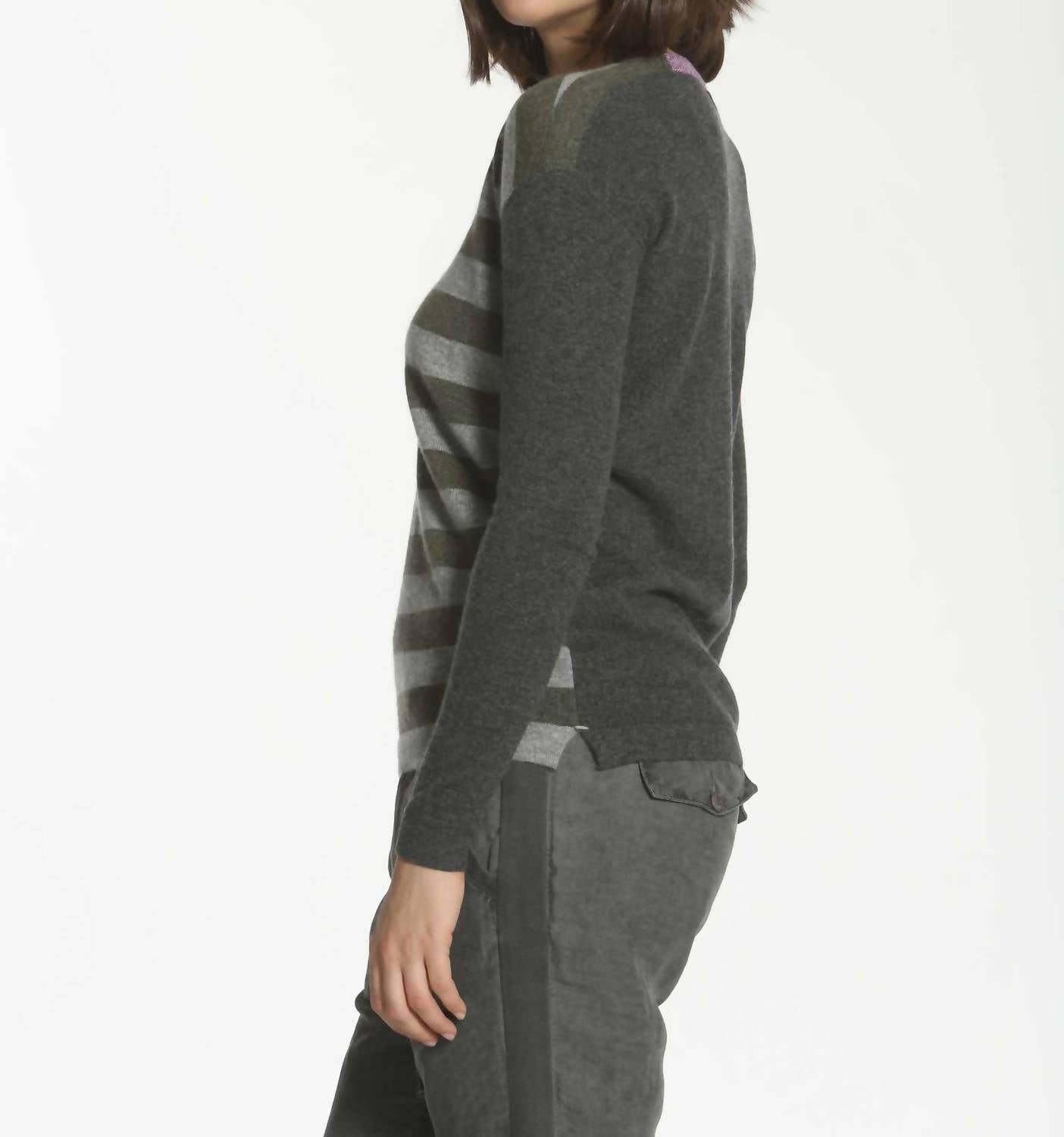 Label+Thread - Women's Luxe Stripe V-neck