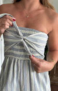 Bishop + Young - Elva Strapless Stripe Romper