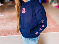 Simply Southern - Girl's Tickled Pink Bear Hoodie