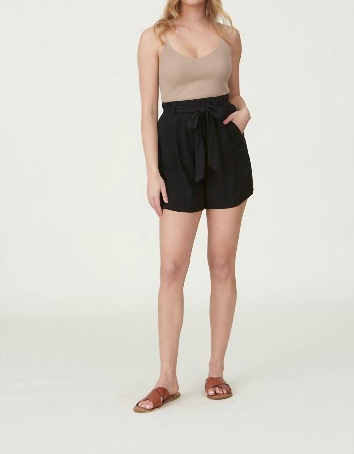 Tea N Rose - Paperbag High Waisted Shorts