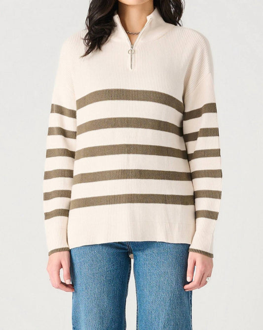 Dex - Stripe Zip-Up Sweater