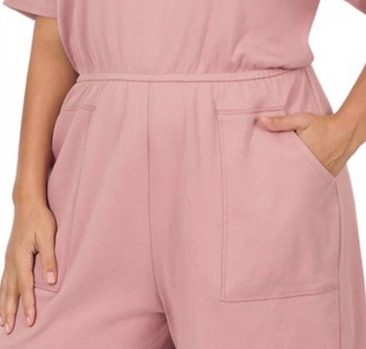 Zenana - Rose V Neck Romper - Plus