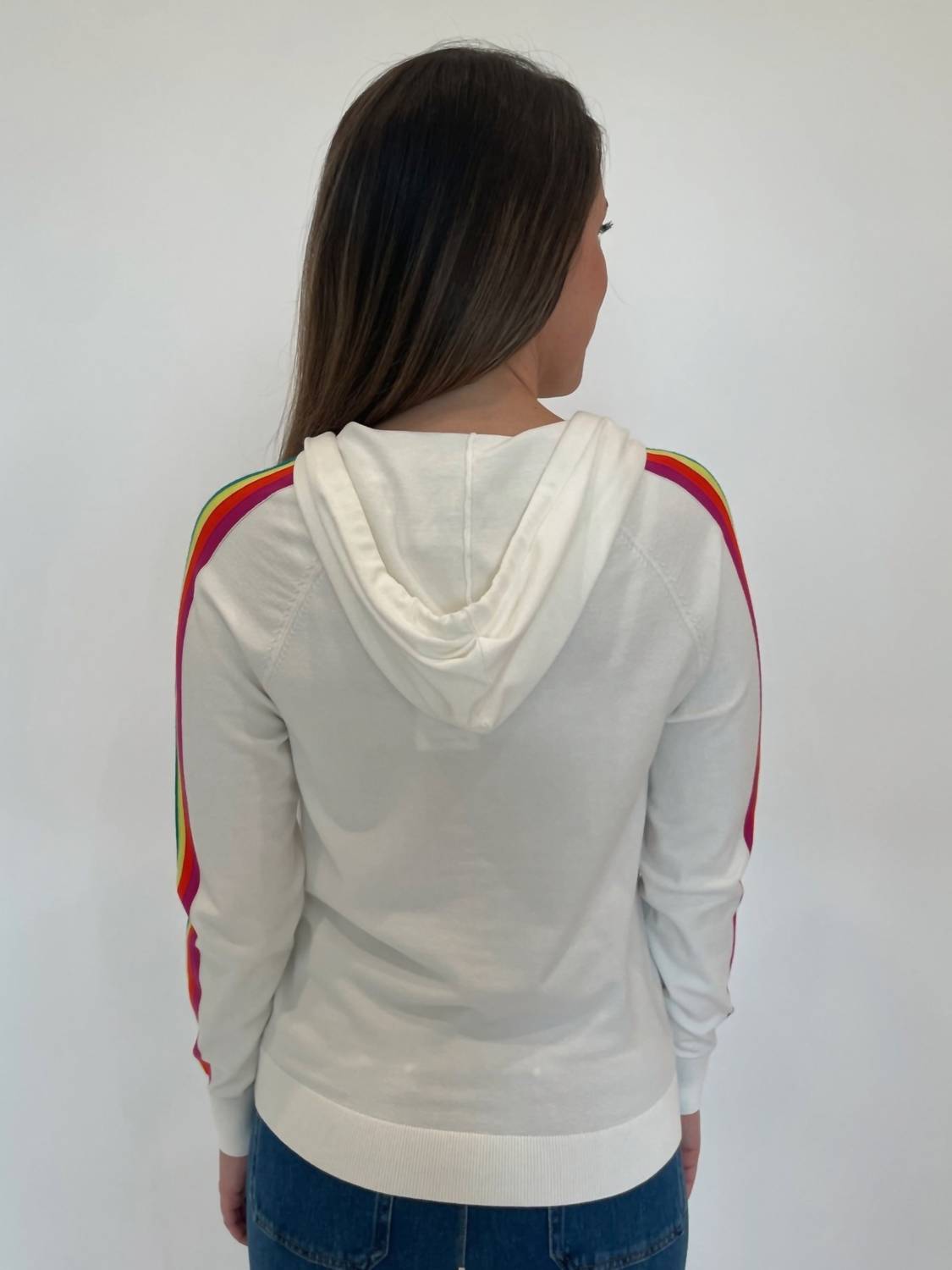 J. Society - Striped Sleeve Zip Hoodie