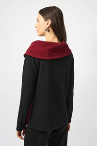 Joseph Ribkoff - Casual Zipper Cowl Neck Top