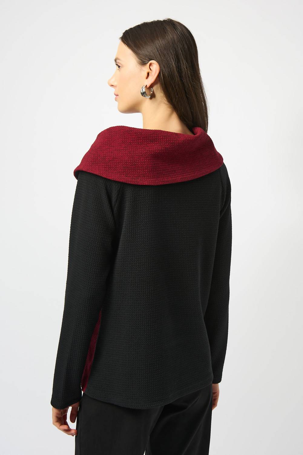Joseph Ribkoff - Casual Zipper Cowl Neck Top