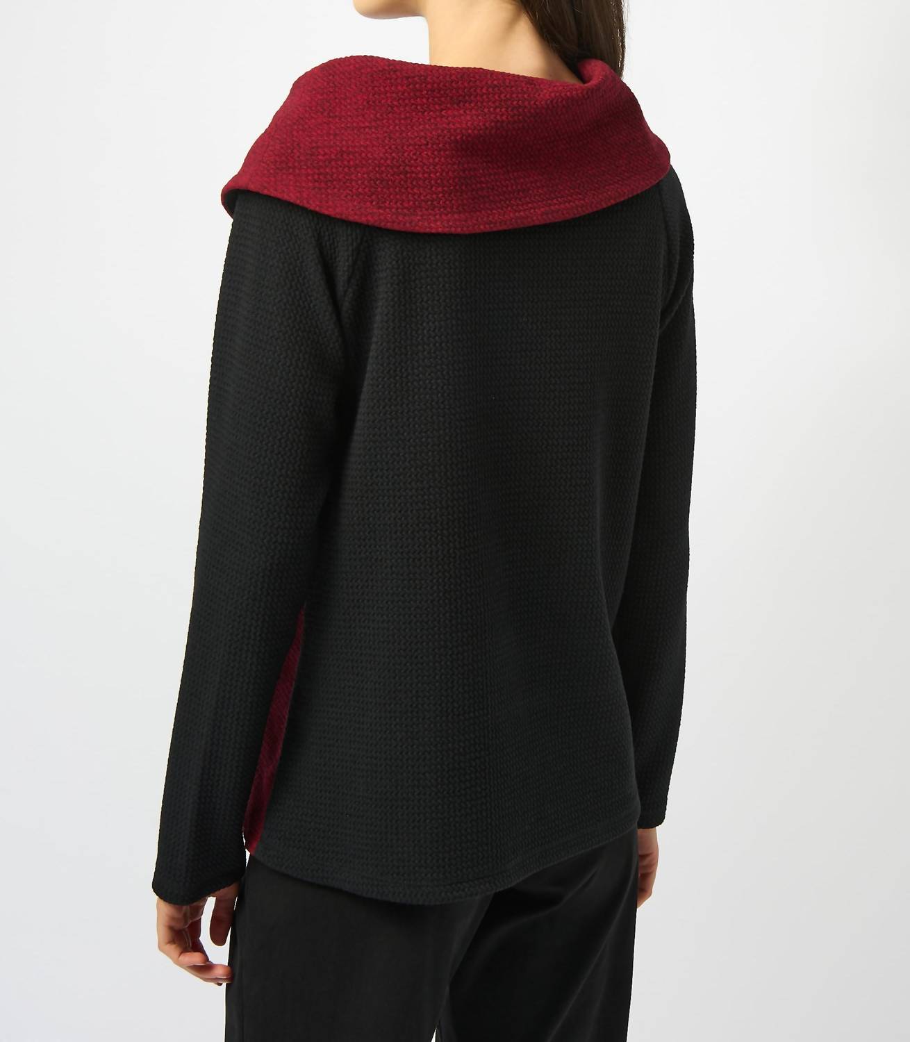 Joseph Ribkoff - Casual Zipper Cowl Neck Top