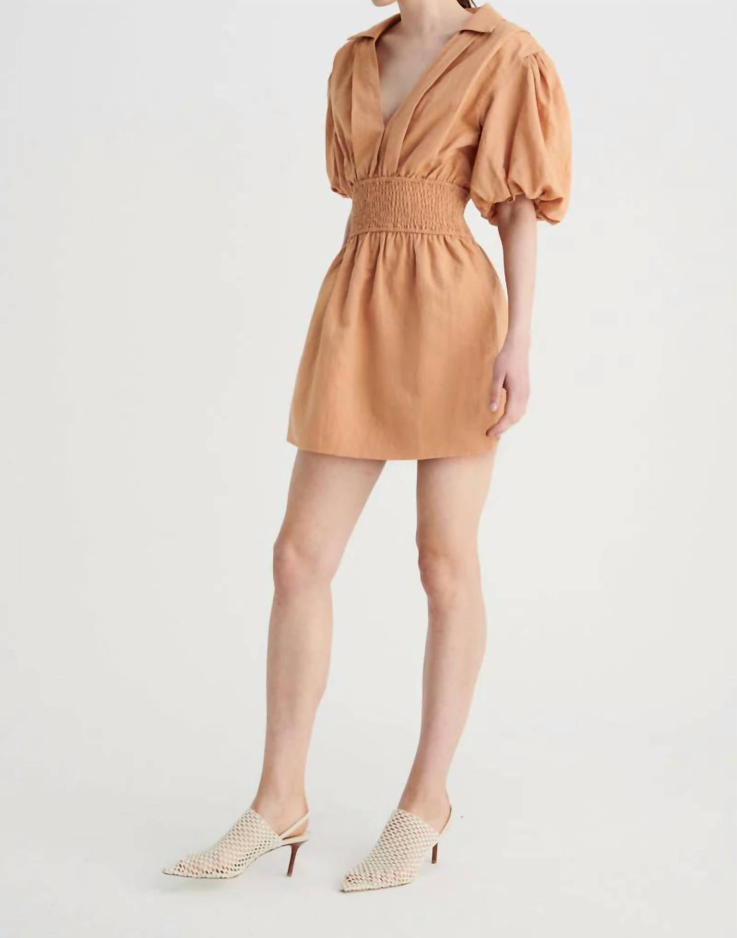 Suboo - SKYLAR SHIRRED WAIST MINI DRESS