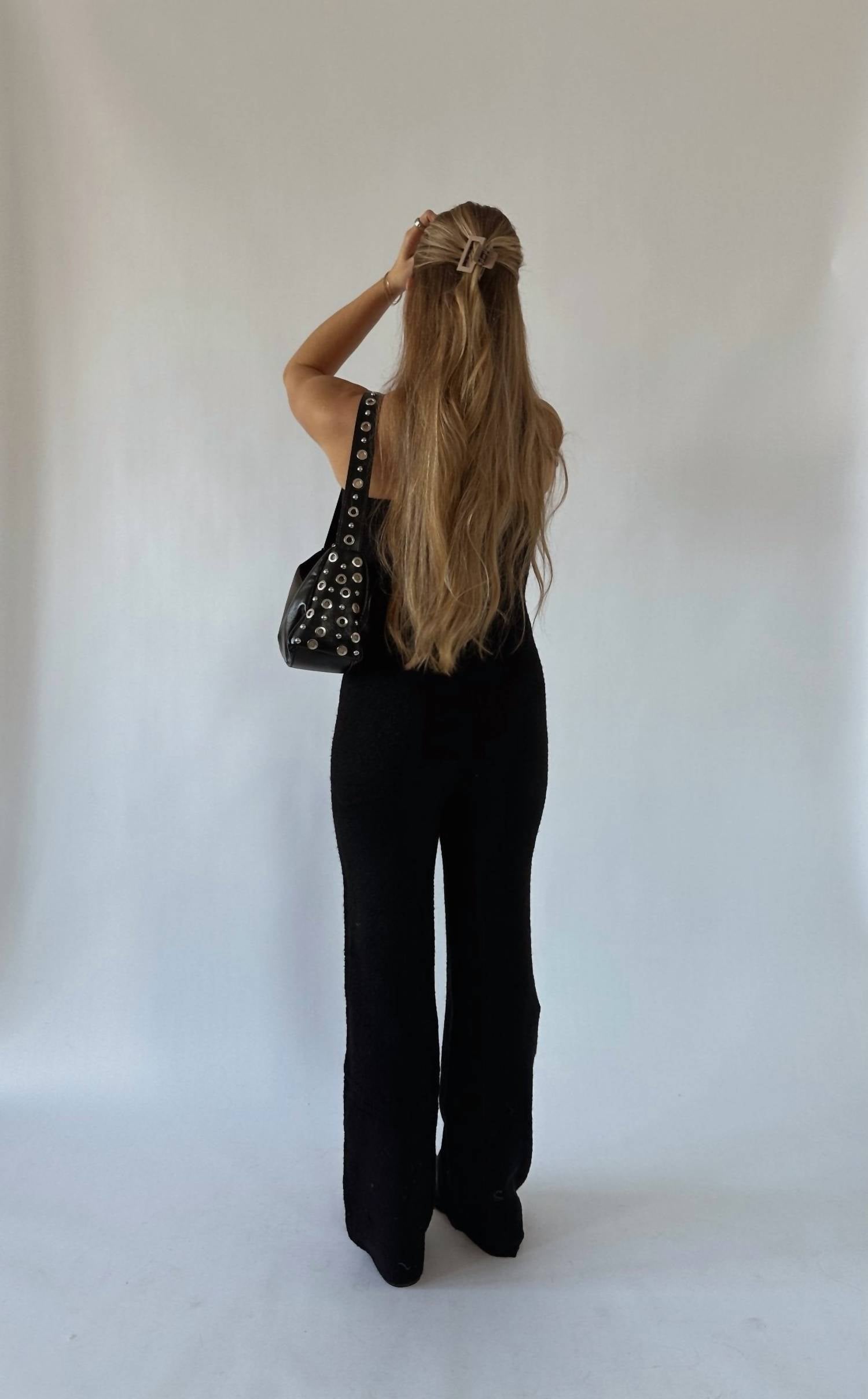 Et Clet - Black Knit Strapless Jumpsuit