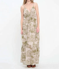 Meet Me In Santorini - Coastal Sketch Maxi Dress