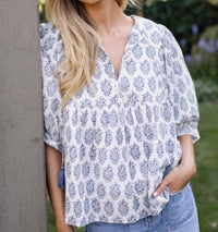 Marea - Steph Cotton Blouse Top