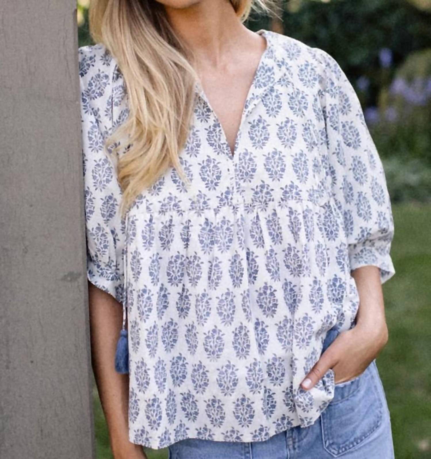 Marea - Steph Cotton Blouse Top