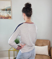 Staccato - Jodi Color Blocked Long Sleeve Top