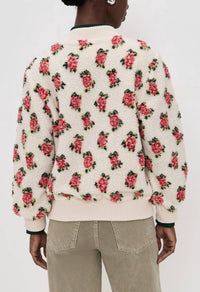 The Great. - Zip Front Plush Bomber Jacket