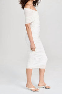 JBQ Nora Dress in off white - women's dress - detail view