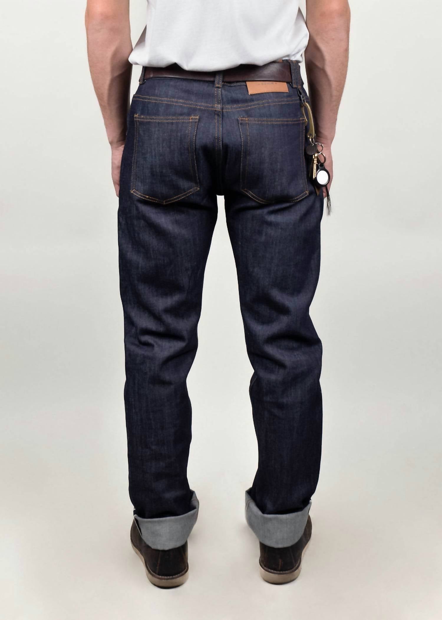 Iron & Resin Fischer Selvedge Denim Pant in indigo - men's jeans - detail view