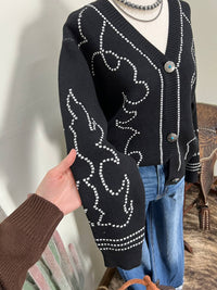 Lucky & Blessed - Boot Stitch Saddle Knit Cardigan