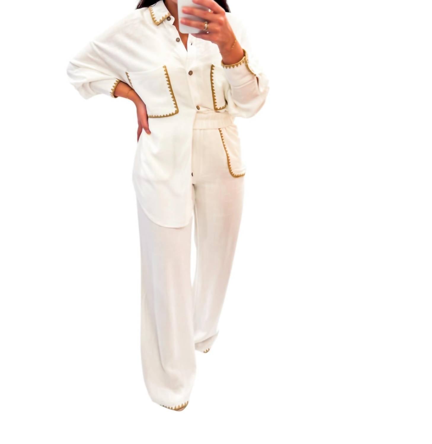 Vintage Havana - Tan Lines & Good Vibes Wide Leg Pants