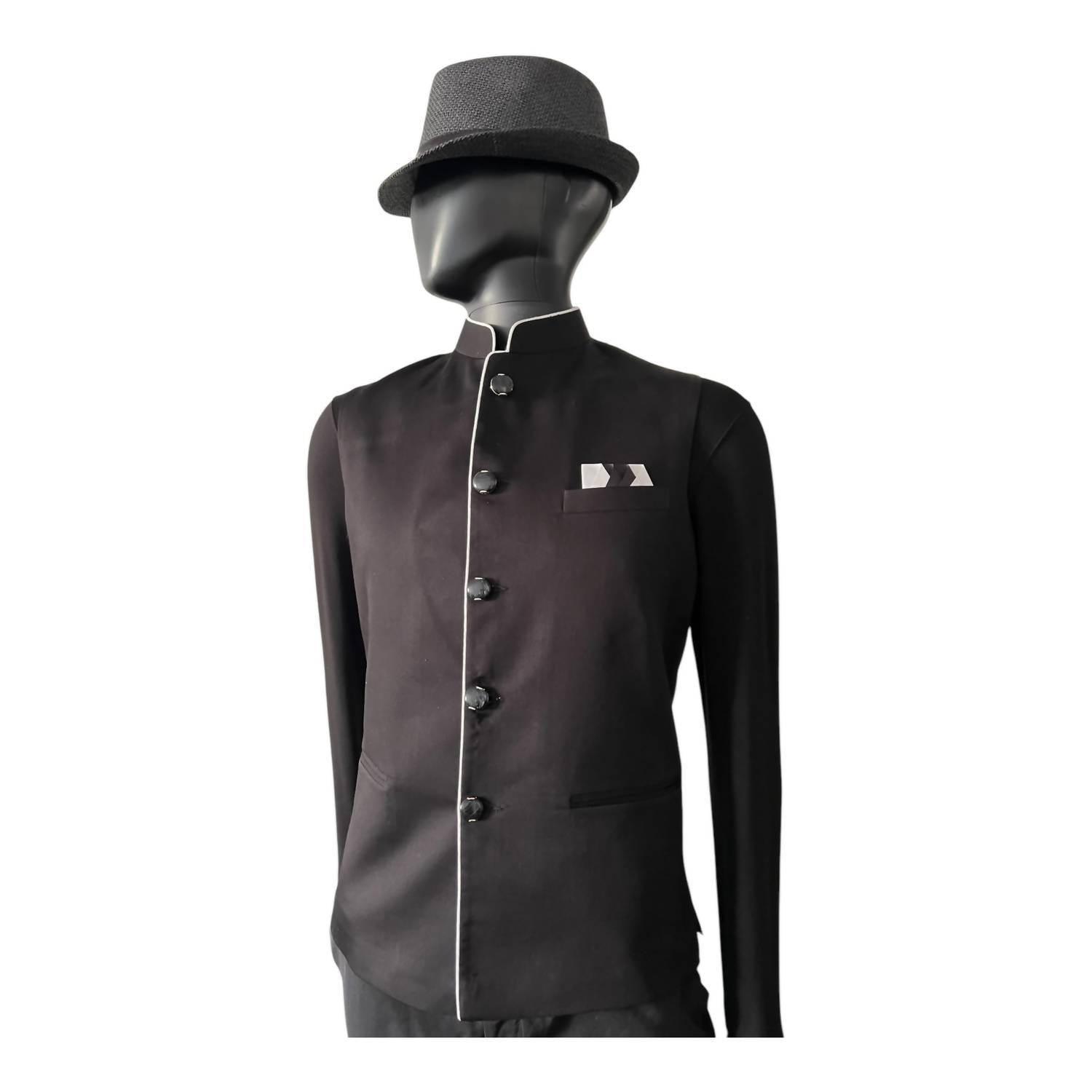 The Gray Crab - Men's Mandarin Collar Silk Vest