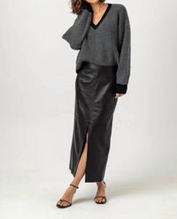 sundays Leather Beaker Skirt in black - women's skirt - view 4