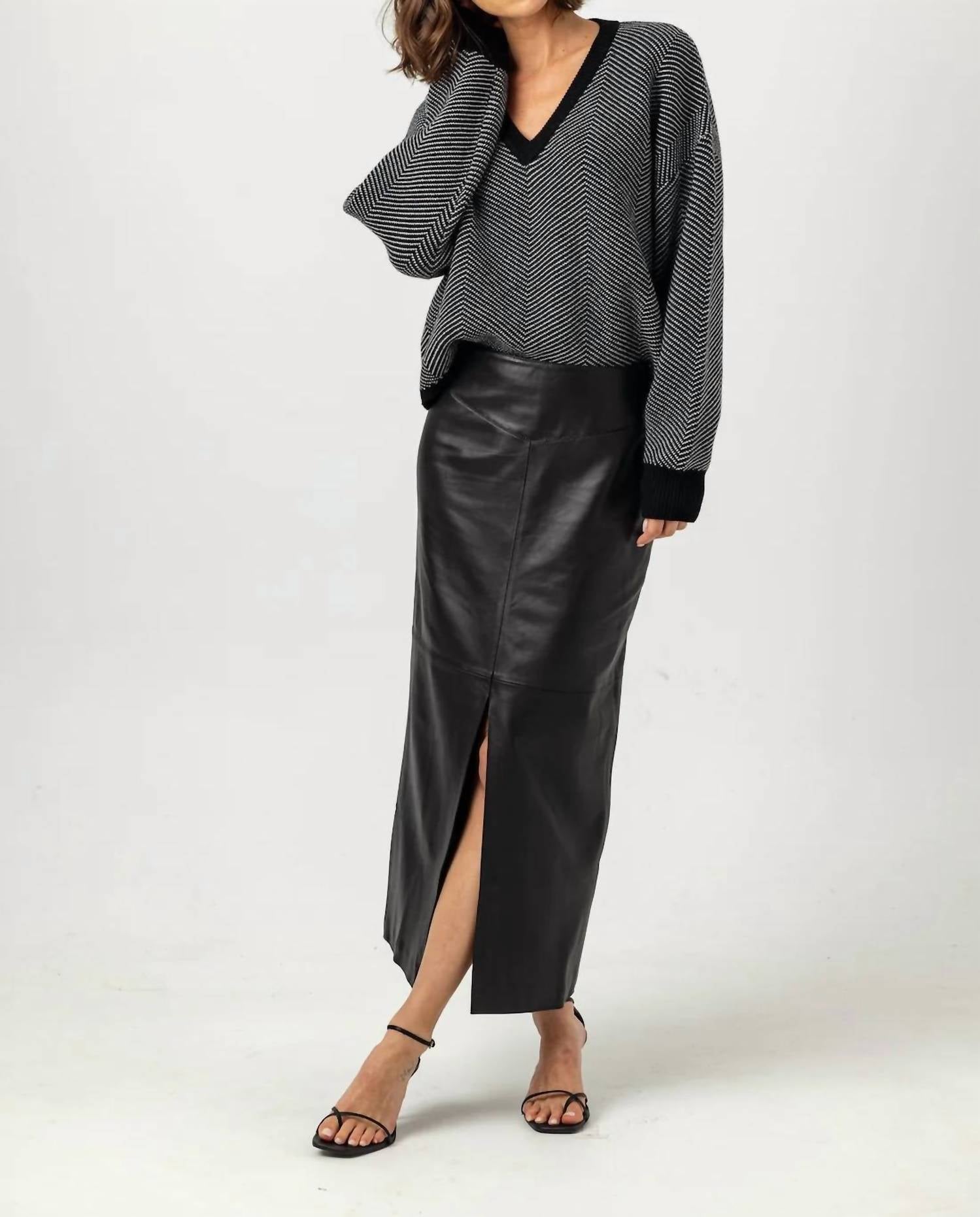 sundays Leather Beaker Skirt in black - women's skirt - view 4