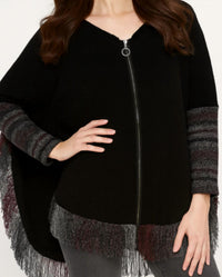 French Kyss - Kimberly Fringe Hooded Poncho