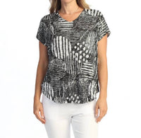 Jess & Jane - Crushed V-neck Dolman Sleeve Top