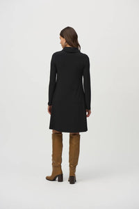 Joseph Ribkoff - Women's Animal Print Cowl Neck A-line Dress