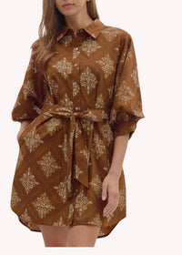 entro Millie Dress in brown - women's dress