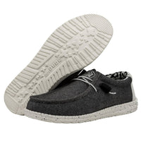 HEY DUDE Men's Wally Stretch Shoe in opal black - men's loafer - detail view