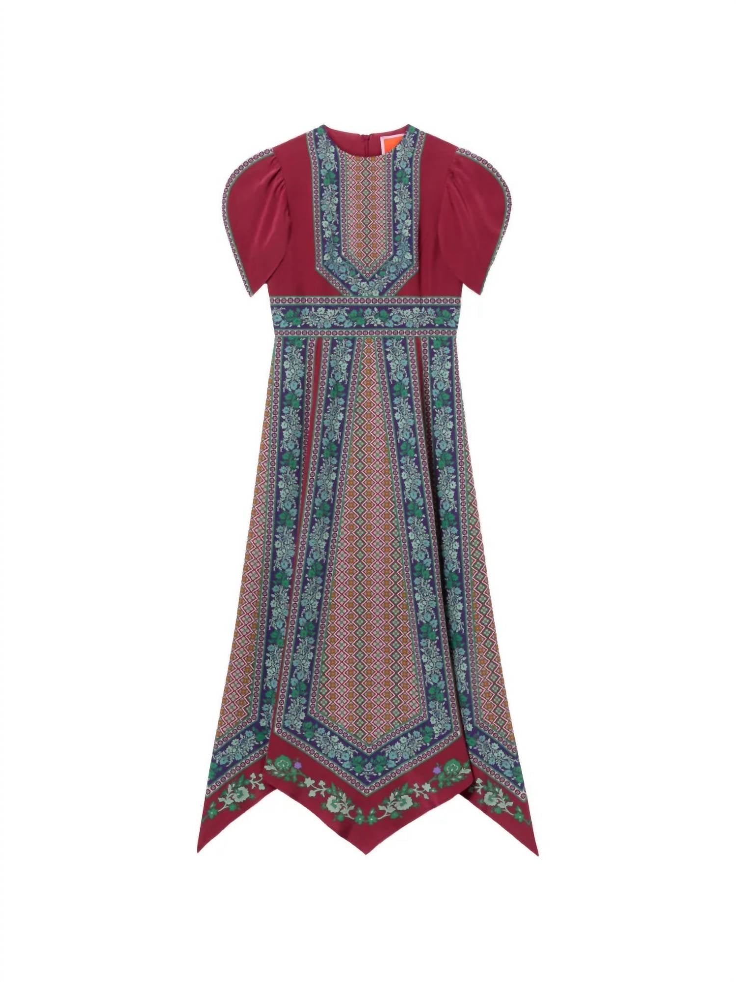 La DOUBLEJ Cherie Scarf Dress in red - women's dress - detail view