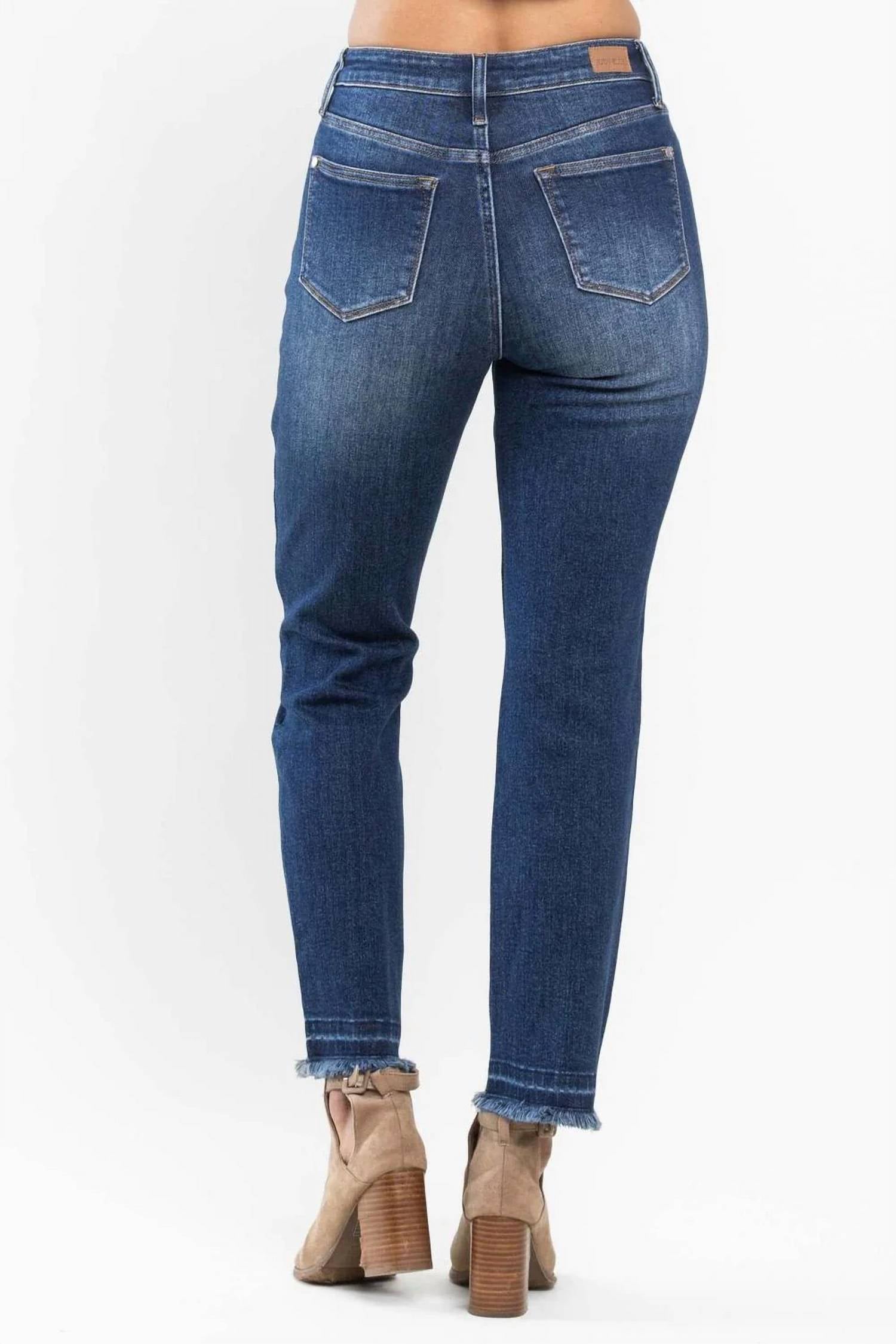 Judy Blue - High Waist Released Hem Slim Jeans