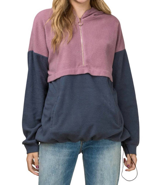 Entro - Color Block Hooded Sweatshirt