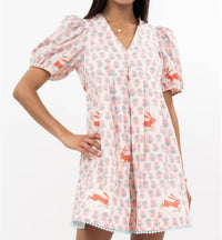 Uncle Frank - Running Rabbit Mini Dress