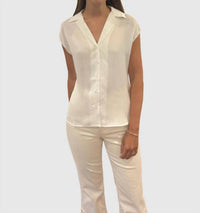 Renuar - Cap-sleeve Woven Blouse