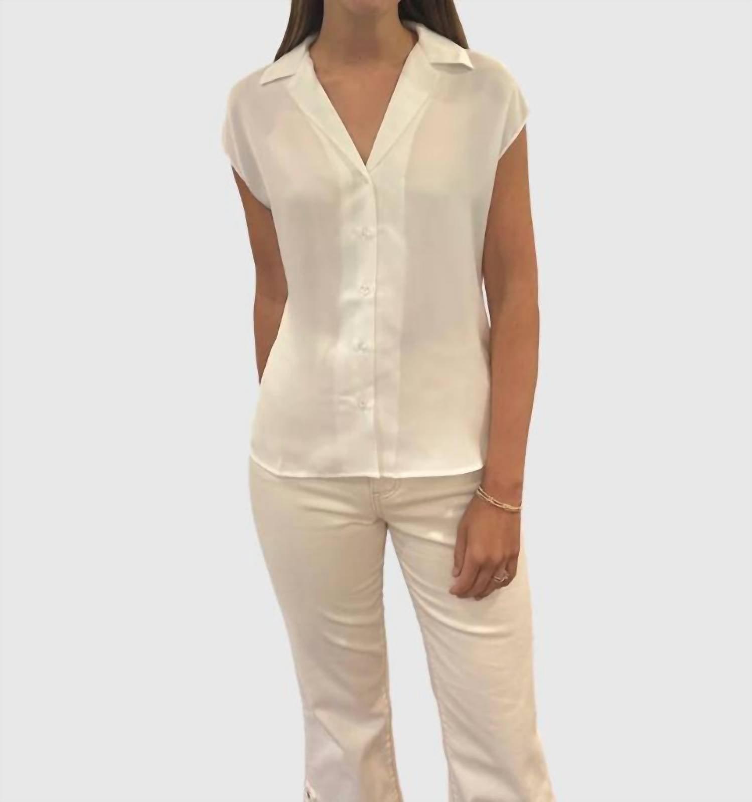 Renuar - Cap-sleeve Woven Blouse